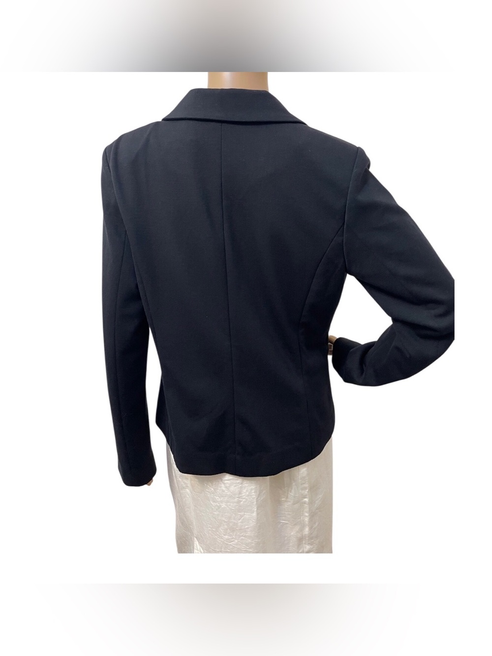 Spiegel Women's Black Knitted Blazer,10 - Picture 4 of 10